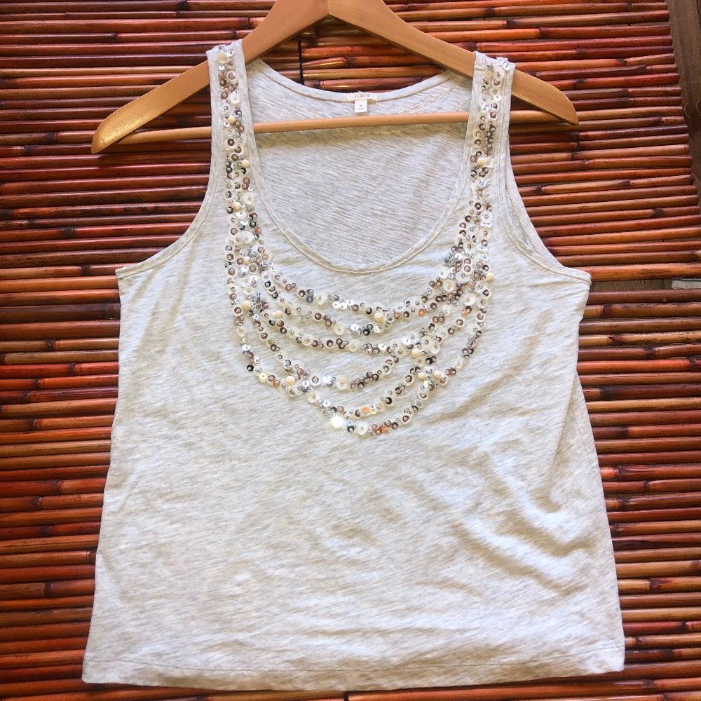 J. CREW Embellished Tank Top